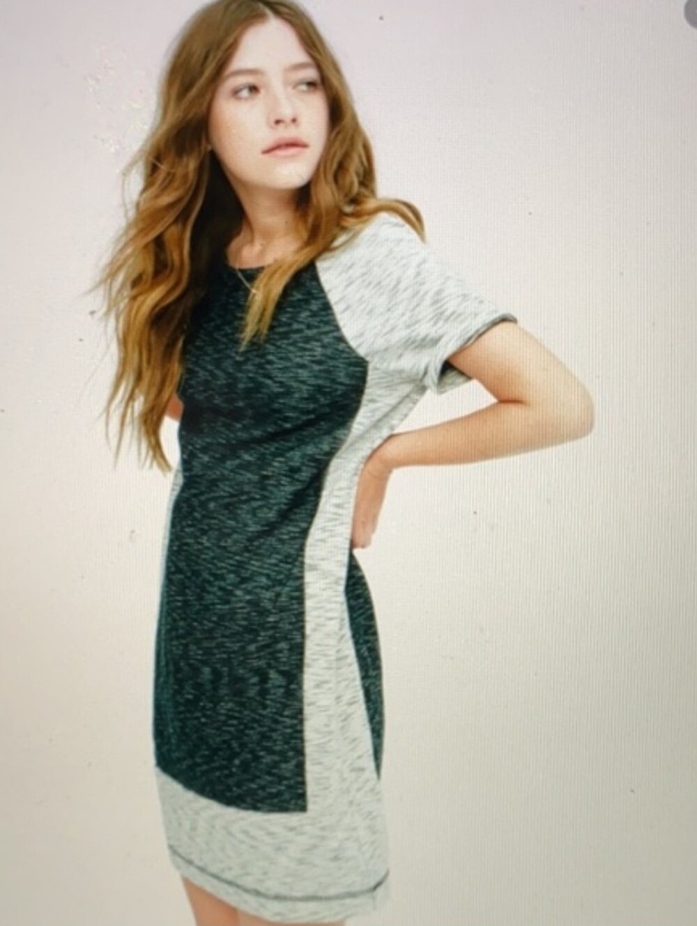Lou & Grey Heather Gray Spaceblock Dress Size Small
